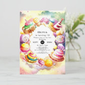 Sweet Whimsical Candyland Verjaardag Kaart (Staand voorkant)