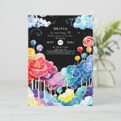 Sweet Whimsical Candyland Verjaardag Kaart (Staand voorkant)