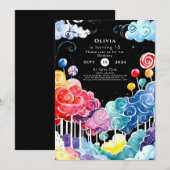 Sweet Whimsical Candyland Verjaardag Kaart (Voorkant / Achterkant)