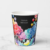 Sweet Whimsical Candyland Verjaardag Papieren Bekers (Voorkant)