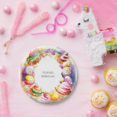 Sweet Whimsical Candyland Verjaardag Papieren Bordje (Feest)