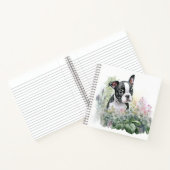 Sweet Whimsical Floral Boston Terrier Puppy Notitieboek (Binnen)