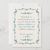 Sweet Whimsical Handgeschreven Bruiloft Save the D Kaart (Voorkant)