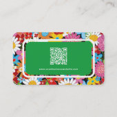 Sweet Whimsical Spring Flowers Colorful Garden Visitekaartje (Achterkant)