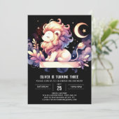 Sweet Whimsy Lion Verjaardag Kaart (Staand voorkant)