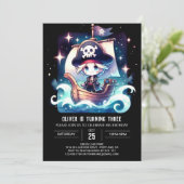 Sweet Whimsy Pirate Birthday Kaart (Staand voorkant)