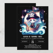 Sweet Whimsy Pirate Birthday Kaart (Voorkant / Achterkant)