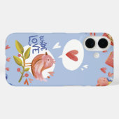 Sweet Whispers Schattigee Lovebird Valentijn Case-Mate iPhone Case (Achterkant (horizontaal))
