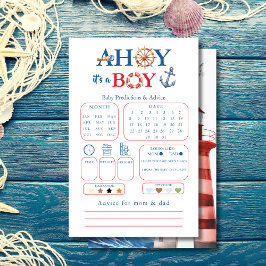 Sweet White Blue Red Nautical Ahoy Boy voorspellin