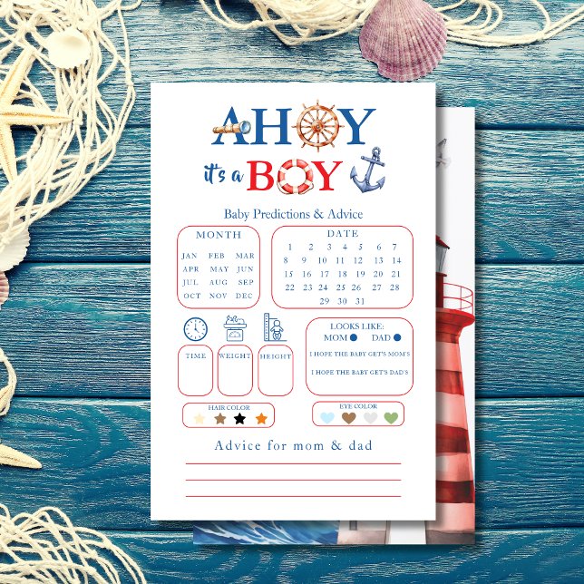 Sweet White Blue Red Nautical Ahoy Boy voorspellin (Creator heeft geüpload)