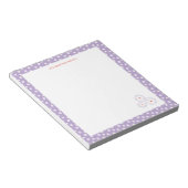 Sweet White Daisies Bloemenpatroon gepersonaliseer Notitieblok (Schuin)