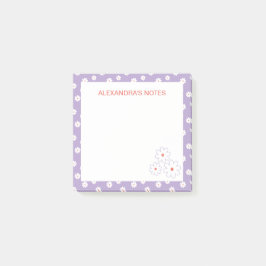 Sweet White Daisies Bloemenpatroon gepersonaliseer Post-it® Notes