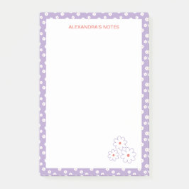 Sweet White Daisies Floral Pattern Post-it® Notes