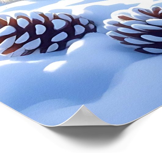 Sweet White Foxes in the Snow Poster (Hoek)