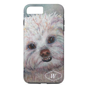 SWEET WHITE MALTESE YORKIE MIX 	iPhone 8/7 PLUS HOESJE
