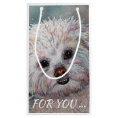 SWEET WHITE MALTESE YORKIE MIX KLEIN CADEAUZAKJE (Achterkant)