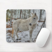 Sweet White Mare and Winter Forest Gift Muismat (Met muis)