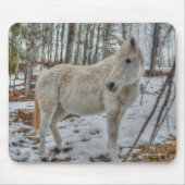 Sweet White Mare and Winter Forest Gift Muismat (Voorkant)