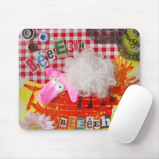 Sweet white sheep-muis muismat (Met muis)
