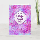 Sweet Wife Sweet Life Anniversary Card  Kaart (Voorkant)