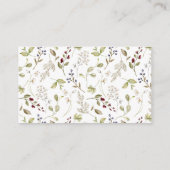 Sweet Wildflower Baby shower Luier Raffle Informatiekaartje (Achterkant)