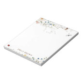 Sweet Wildflower en Lady Bug op persoonlijke titel Notitieblok (Linkerzijde)