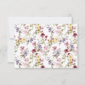 Sweet Wildflower Foto Baby shower Bedankkaart (Achterkant)