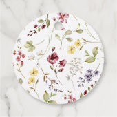 Sweet Wildflower Wreath Baby shower Bedankjes Labels (Achterkant)