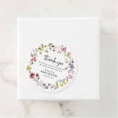 Sweet Wildflower Wreath Baby shower Bedankjes Labels (In situ)