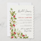 Sweet Wildflowers Aardbei Vrijgezellenfeest Kaart (Voorkant)