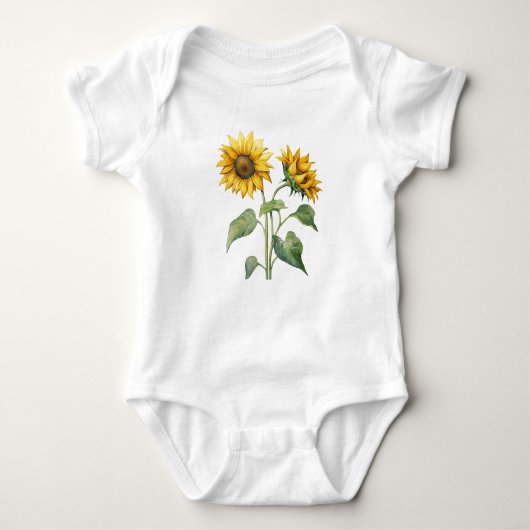 Sweet Wildflowers Wilde bloemen, Schattige Baby Romper (Voorkant)