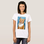 Sweet William - Oranje Tabby Cat Art T-shirt (Voorkant volledig)