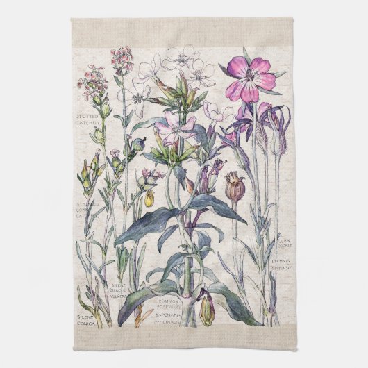 Sweet William Wildbloemen Flowers Kitchen Towels Theedoek (Verticaal)
