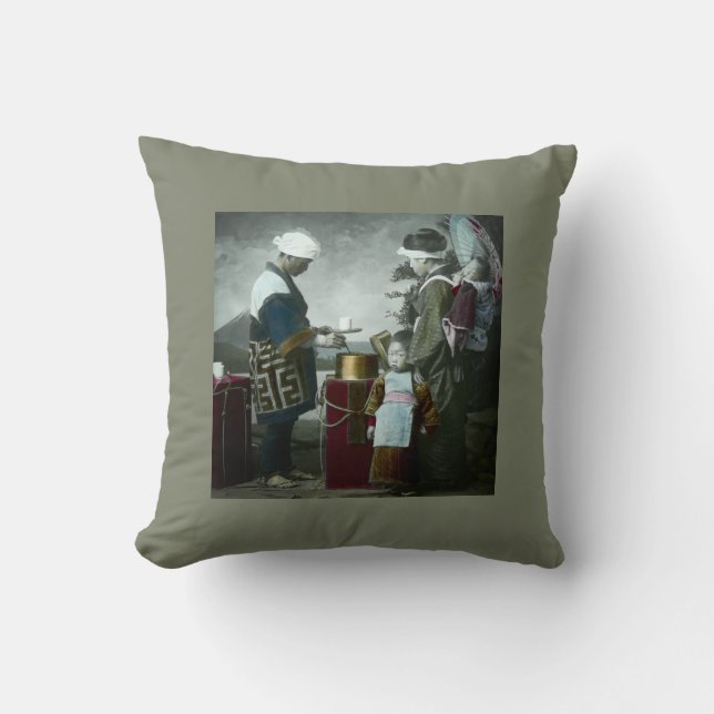 Sweet Wine Amazake  Oud Japan Kussen (Voorkant)