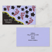 Sweet Wine Vineyard Visitekaartjes (Voorkant / Achterkant)