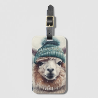 Sweet Winter Alpaca, op maat Bagagelabel