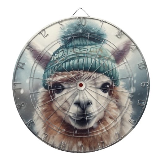 Sweet Winter Alpaca, op maat Dartbord (Voorkant)