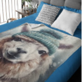 Sweet Winter Alpaca, op maat Fleece Deken