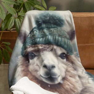 Sweet Winter Alpaca, op maat Fleece Deken