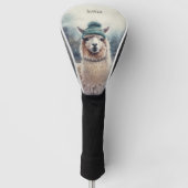 Sweet Winter Alpaca, op maat Golfheadcover (Voorkant)