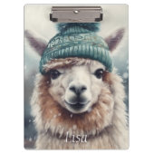 Sweet Winter Alpaca, op maat Klembord (Voorkant)
