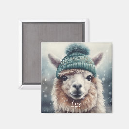 Sweet Winter Alpaca, op maat Magneet