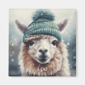 Sweet Winter Alpaca, op maat Magneet (Voorkant)