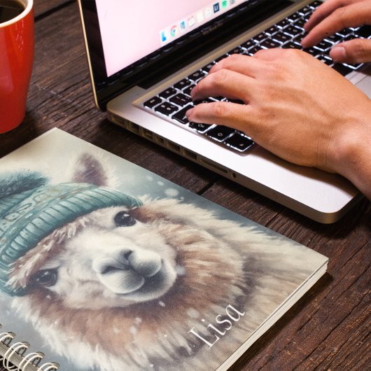Sweet Winter Alpaca, op maat Notitieboek