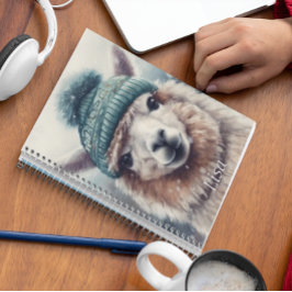 Sweet Winter Alpaca, op maat Notitieboek