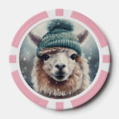 Sweet Winter Alpaca, op maat Poker Chips (Voorkant)