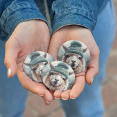 Sweet Winter Alpaca, op maat Ronde Button 7,6 Cm