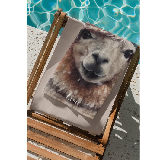 Sweet Winter Alpaca, op maat Strandlaken