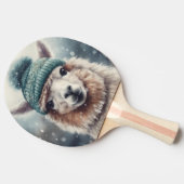 Sweet Winter Alpaca, op maat Tafeltennisbatje (Zijkant)