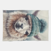 Sweet Winter Alpaca, op maat Theedoek (Horizontaal)